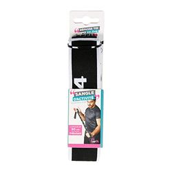UPFIT - Cinghia per attività Fitness, cinghia per sollevamento pesi - Lunghezza: 90 cm - per attività di fitness e per allungare i muscoli - Rinforzi dentellati per l'uso con piedi e mani