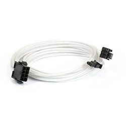 Phanteks 8 to 8 (6+2) Pin VGA Premium Sleeved Extension Cable 19.68" Length, White(PH-CB8V_WT)
