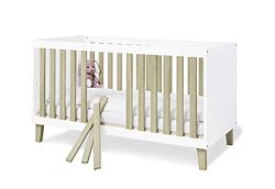 PINOLINO Kinderbed babybed Lumi, 70 x 140 cm matrassen, wit