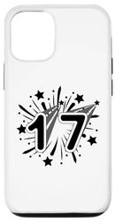 Custodia per iPhone 12/12 Pro 17 anni Vintage numero diciassette 17 ° compleanno festa