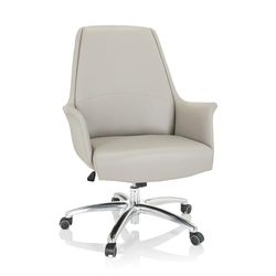 hjh OFFICE 729421 Silla Giratoria de Oficina BARENO Eco Piel sintética, Sillón de Oficina elevable y reclinable, Altura Ajustable