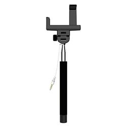 S+MART SelfieMAKER - Palo Selfie con Disparador de Cable, Color Negro