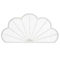 Home ESPRIT Cabecero de Cama Blanco Bambú Ratán 160 x 2,5 x 81 cm