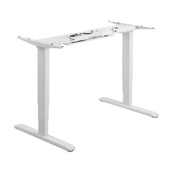 Watio Wave Tavolo elettrico - Tavolo ergonomico con altezza regolabile, doppio motore, senza cruscotto, colore bianco sulla struttura, controllo semplice.