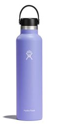 Hydro Flask S24SX474 Waterfles van 709 ml Vacuüm Geïsoleerde Roestvrij Stalen Drinkfles met Lekvrije Flex Cap Dubbelwandige Herbruik bare met Poedercoating BPAvrij Standaard Opening Lupine