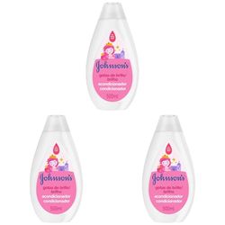 Johnson's Baby Acondicionador Gotas de Brillo para Niños, con Aceite de Argán, Cabello Suave y Sedoso, 500 ml (Paquete de 3)