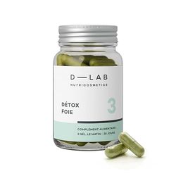 D-LAB | Desintoxicación del hígado | Purifica el organismo | Regenera y Protege el hígado | Remueve la Vitalidad | Ilumina el tono y disminuye la fatiga | Favorece el confort digestivo | Fabricado en
