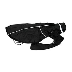 JEGGO Dry dog, regenjas voor honden, met aan beide zijden te openen ritssluiting, water- en winddicht, ademend, met binnenvoering ter bescherming tegen kou