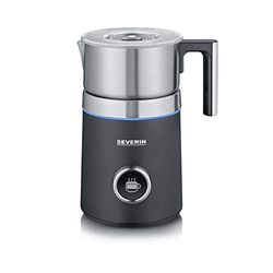 SEVERIN Émulsionneur de lait Spuma 700 Plus 500 W, Mousseur de lait à induction, Mousseur à lait électrique, Chocolatière 700 ml, 13 programmes, inox/noir, SM 3587