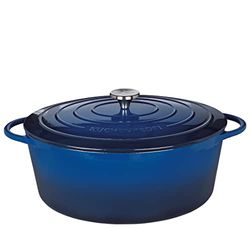 Küchenprofi Marmite ovale 35 cm Bleu Provence Fonte 35 cm
