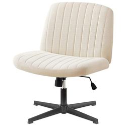 SURFOU Silla de Oficina con Acolchado sin reposabrazos, Silla de Escritorio con función basculante para Sentarse en el Asiento de Sastre hasta 150 kg, Silla giratoria de 360°, Altura Ajustable para