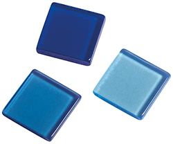 Rayher Tesselles mosaïques acryliques env. 205 pcs 50g 1x1cm bleu azur, 14540374