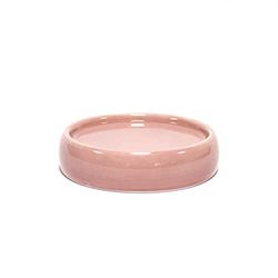 douceur d'intérieur, Porte-Savon (Diamètre 10 x 3.5 cm) Bullea Rose Poudre, Céramique