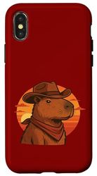 Capybara Cowboy Zen et Sauvage du désert Coque pour iPhone X/XS