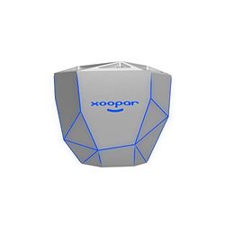 Xoopar - Altoparlante Geo Argento, LED Blu - Altoparlante ultra compatto - Altoparlante nomade 3W - Altoparlante Bluetooth - Design geometrico Grigio