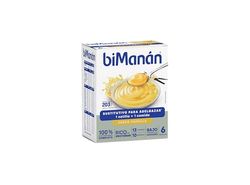biManán - Natillas de Vainilla, Crema Sustitutiva de Comidas para Adelgazar, Bajas en Calorías, Ayudan a Perder y Controlar el Peso, con Proteínas, Vitaminas y Minerales - 6 x 50 g: 300 g