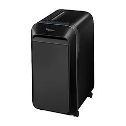 Fellowes distruggi documenti a miniframmento LX220, 20 fogli, per piccolo ufficio, da 3 a 5 utenti, cestino da 30 litri, distruggidocumenti con tecnologia Intellibar e Safesense, nero