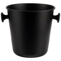 APS 36115 Seau à vin/champagne en aluminium avec 2 poignées Noir mat Ø 21,5/15 cm