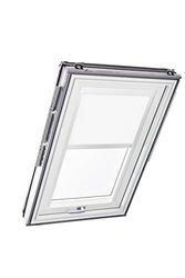 Store à Enroulement Roto ZRE - Store Toile Exclusif pour Lumière du Jour - Rail de Guidage Blanc - pour la Série Designo R6/R8, i8 et Classic 64/84 - Taille 065/140 | 06/14 - Couleur du Tissu Blanc
