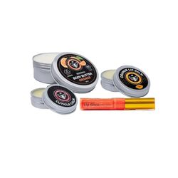More Bees Please - Orange Self Care Set (400g) - Moisturising Orange Body Butter, Nourishing Orange Lip Balm, Hydrating Orange Lip Gloss and Revitalizing Cuticle Calm