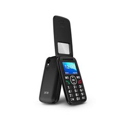 SPC Titan View Telefoonhoes voor senioren met grote toetsen, SOS-knop, afstandsbediening, 2 directe opslag, handsfree-installatie en USB-C - zwart