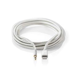 Adattatore Apple Lightning - Connettore Apple Lightning a 8 pin - 3,5 mm maschio - Placcato oro - 1.00 m - Tondo - Nylon