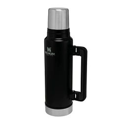Stanley Classic Legendary Botella Termica 1.4L - Mantiene Frío o Calor 40 Horas - Termo Cafe - Cantimplora Acero Inoxidable - Sin BPA - Apto Para Lavavajillas - Matte Black
