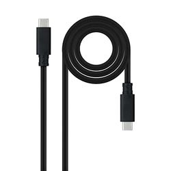 USB-C 3.2 Gen2 x 2-kabel, ondersteunt vermogen tot 100 W en video-overdracht in 4K bij 60 Hz. Stekker naar stekker, lengte van 0,5 meter, ideaal voor snelle gegevensoverdracht en opladen.