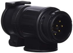 as - Schwabe 60469 Adapter Karawany Do Podłączenia 7-Biegunowego Gniazda Do Wtyczki 7-Biegunowej, IP44, Czarny