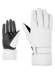 Ziener KISAR - Guanti da sci da donna, impermeabili, senza PFC, bianco, 7,5