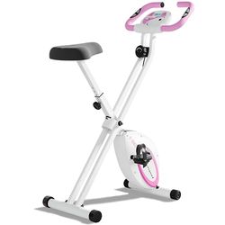 Ultrasport F-Bike, Cyclette, Home Trainer, Bici da Fitness con Computer di Allenamento e Sensori delle Pulsazioni, Pieghevole Unisex – Adulto, Rosa, Normal