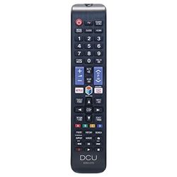 DCU TECNOLOGIC Samsung Smart TV afstandsbediening, tv-afstandsbediening, compatibel met Smart TV Samsung, knop voor Netflix en Prime Video, zwart