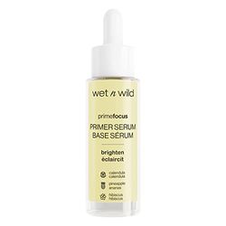 wet n wild, Prime Focus, Colección Brightening Primer Serum Prep & Prime, Sérum de Imprimación Facial para una Piel Radiante, Fórmula a Base de Agua para un Efecto Suavizante y Vibrante