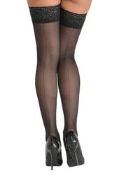 Cottelli Legwear Women Hold-up Stockings Black 3