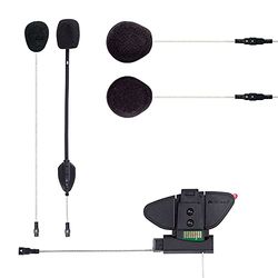 Midland - BT Pro Audio Wiring Kit for Second Helmet, Motorcycle Intercom Accessory, Motorbike Helmets Headset with 2 Super Bass Sound Speakers, Wired & Boom Microphone, Mounting & Fixing Base