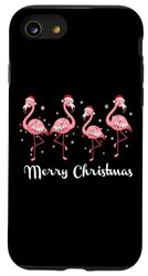 Carcasa para iPhone SE (2020) / 7 / 8 Flamingo Merry Christmas - Flamingo Christmas Flamingos