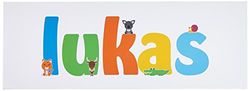 Little Helper LUKAS2159-15DE canvasdruk gepersonaliseerd, jongensnaam, Lukas, medium, 21 x 59 x 4 cm
