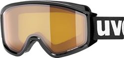 uvex g.gl 3000 LGL - skibril voor dames en heren - contrastverhogend - vergroot en condensvrij gezichtsveld - black/lasergold lite-blue - one size