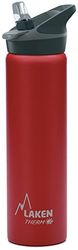 Laken Jannu Garrafa térmica de aço inoxidável 18/8 e parede dupla a vácuo, unissexo adulto, vermelho, 750 ml