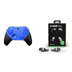 Xbox Elite Bluetooth Wireless Controller Series 2 - Core Edition (Blue) + SCUF Elite Series 2 Paddles Elite Series 1 & 2