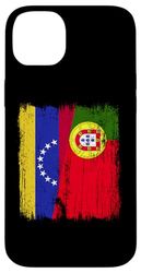 Venezuelan Portuguese Half Flag Venezuela Portugal Jersey Case for iPhone 14 Plus