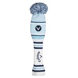 Callaway Headcovers Golf Couvre-Bois de Parcours à Pompon 2020 Adulte Unisexe, Blanc/Bleu Clair/Marine, Taille Unique