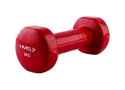 HMS 17-47-004, Manubrio Peso Fitness, per l'aerobica Unisex-Adulto, Rosso, Taglia Unica