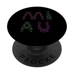 Gato retro vintage de los años 80 y 90 para niños PopSockets PopGrip Adhesivo