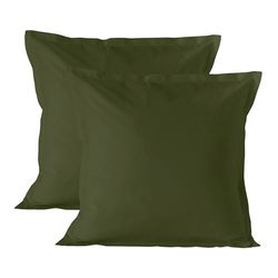 Basic Funda de almohada 60x60 cm (x2) Verde oliva_AlexandraHouse