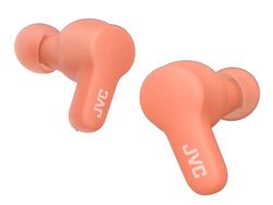 JVC Auriculares Inalámbricos Gumy con Bluetooth 5.3 - Auriculares True Wireless con Recubrimiento Elástico, 24 Horas de Batería, 3 Modos de Sonido, Resistencia a Salpicaduras iPX4, HA-Z77T-P (Rosa)
