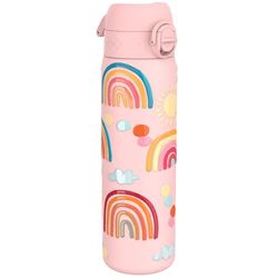ION8 Vacuüm Geïsoleerde Stalen Waterfles, 500 ml/18 oz, Lekvrij, Makkelijk te Openen, Veilige Vergrendeling, Vaatwasserbestendig, Past in Bekerhouders, Draaghendel, Krasbestendig, Regenbogen