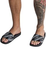 Gianni Kavanagh Black Logomania Sliders, slide sandaal voor heren, maat 41