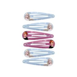 DISNEY FROZEN II – Lot de 6 Pinces Clic‑Clac Anna – Cheveux Fins & Épais – Accessoire Coiffure Fille Enfant, Barrettes Bijoux de Cheveux Magiques – Maintien Doux - Produit Officiel Disney