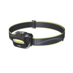 Hama | Linterna Frontal LED COB HL110 con Pilas AA – Ligera, Resistente al Agua, para Correr, Camping y Bricolaje